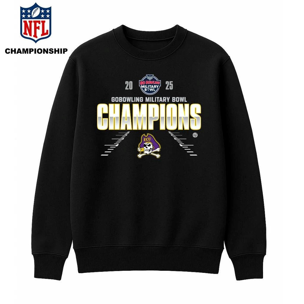 East Carolina Pirates 2025 Military Bowl Champions Shirt