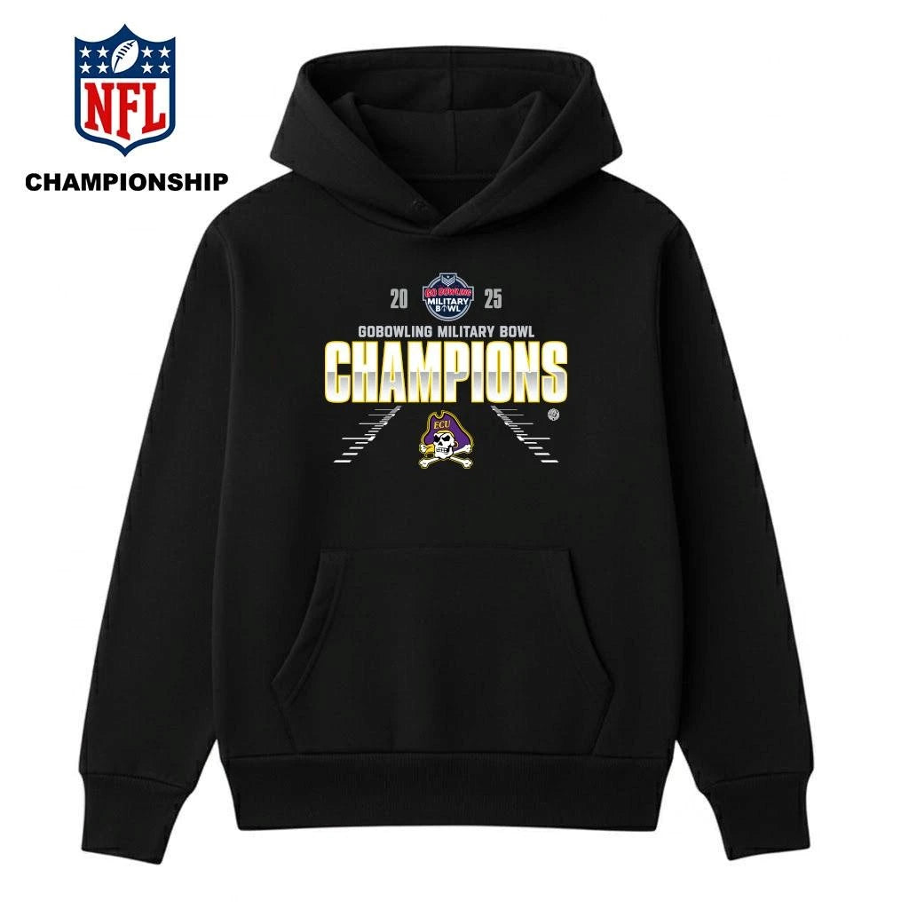 East Carolina Pirates 2025 Military Bowl Champions Shirt