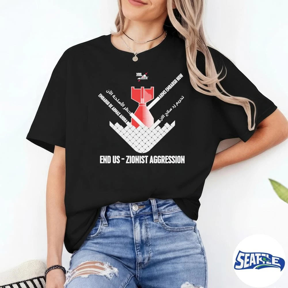 Embargo De Armas Ahora Arms Embargo Now End Us Zionist Aggression shirt