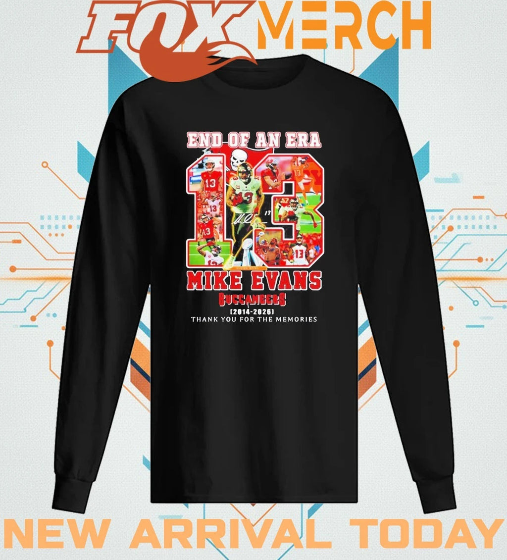 End Of An Era Mike Evans Tampa Bay Buccaneers 2014 2026 thank you for the memories t-shirt