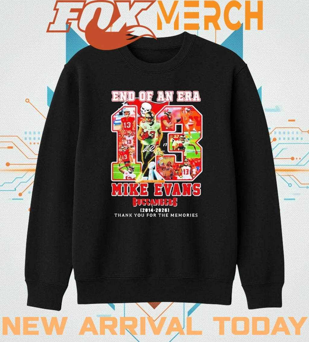 End Of An Era Mike Evans Tampa Bay Buccaneers 2014 2026 thank you for the memories t-shirt