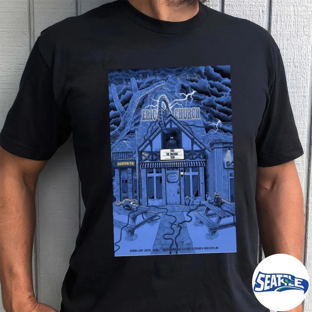 Eric Church February 28 2026 Austin, TX Free The Machine Tour Poster shirt