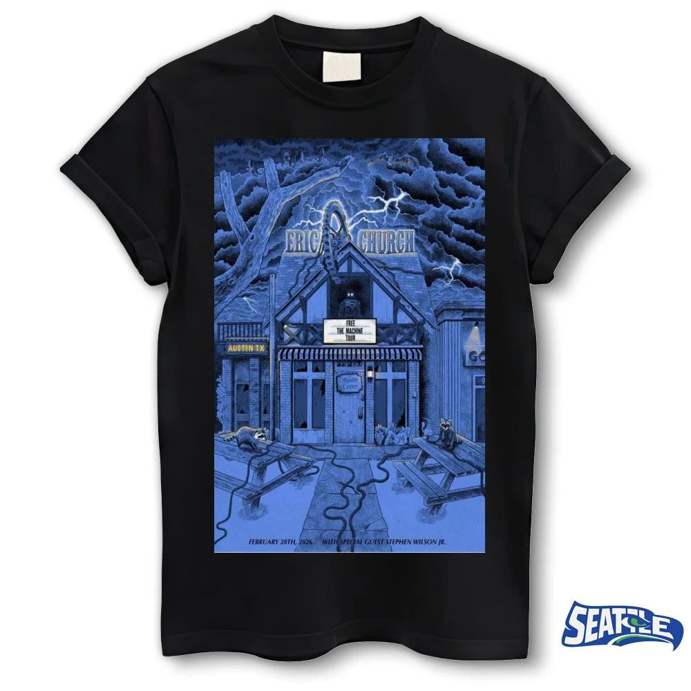 Eric Church February 28 2026 Austin, TX Free The Machine Tour Poster shirt