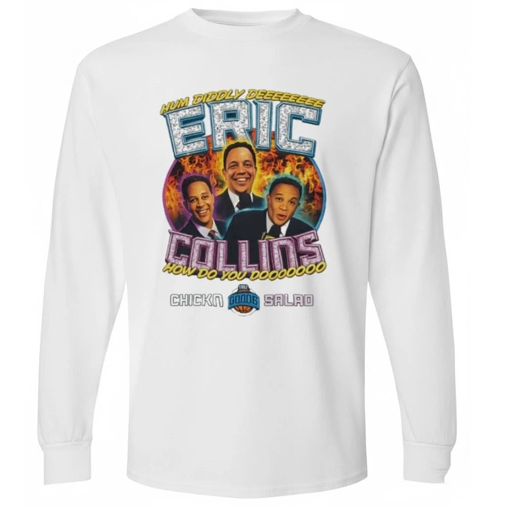 Eric Collins Chickn Salad Hum Diddly Dee How Do You Do Good 1982 Flames Shirt