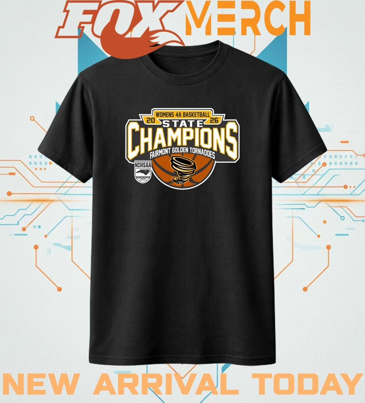 Fairmont Golden Tornadoes 2026 Women’s 4A Basketball State Champions t-shirt