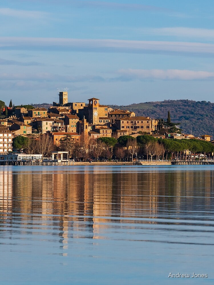 Passignano sul Trasimeno in evening light, Lago Trasimeno, Umbria, Italy by AndrewJonesFoto