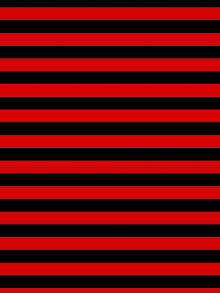 Red and Black Stripes | Medium Horizontal Stripes | by SimplyStripes