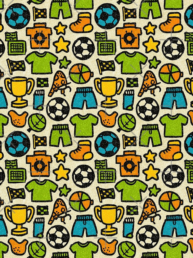 High Contrast Football Doodle Texture by Piotrek0001