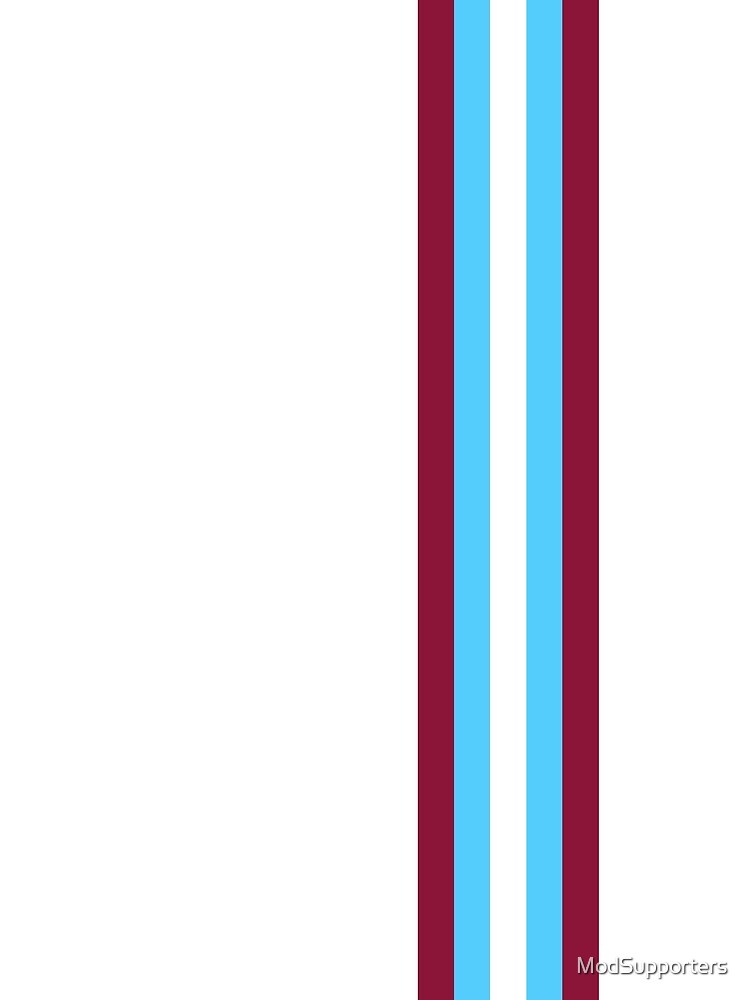 Claret Blue and white Mod Racing Stripes fashion design by ModSupporters
