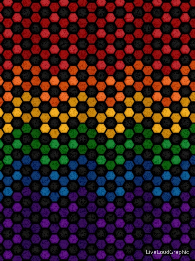 Seamless Footbal Pattern in Rainbow Pride Flag Colors by LiveLoudGraphic