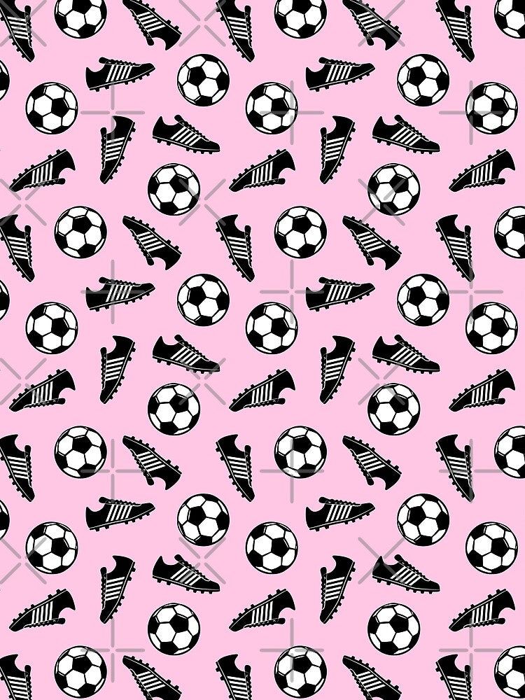 Soccer Balls and Cleats - Pink by littlearrow