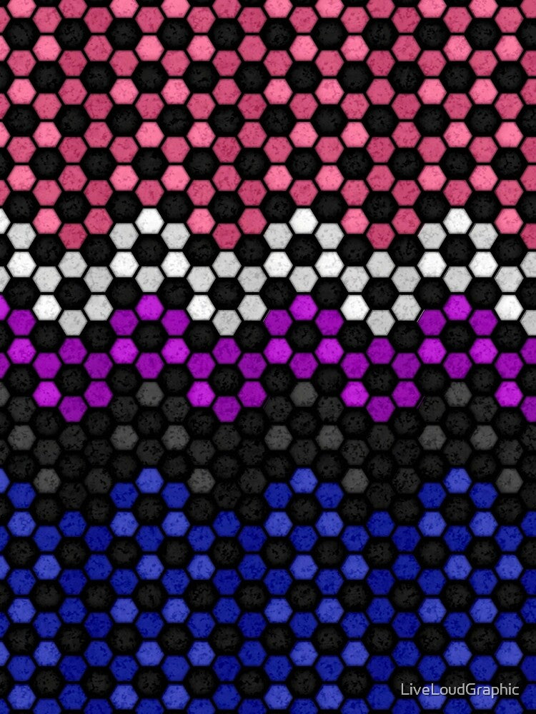 Seamless Football Pattern in Gender Fluid Pride Flag Colors by LiveLoudGraphic
