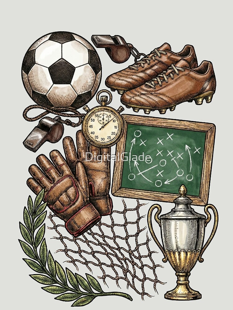 Vintage Soccer Heritage - Colorful Football Art by DigitalGlade