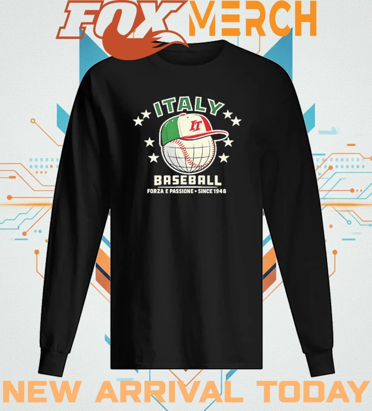 Forza Italia baseball forza e passione since 1948 t-shirt