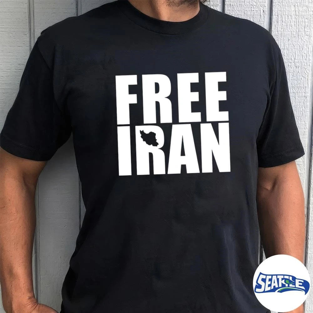 Free Iran with Map Silhouette Minimalist Solidarity 2026 shirt