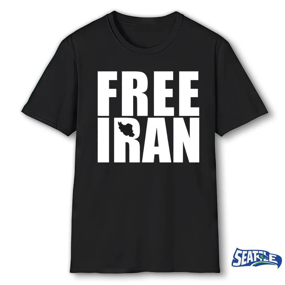Free Iran with Map Silhouette Minimalist Solidarity 2026 shirt