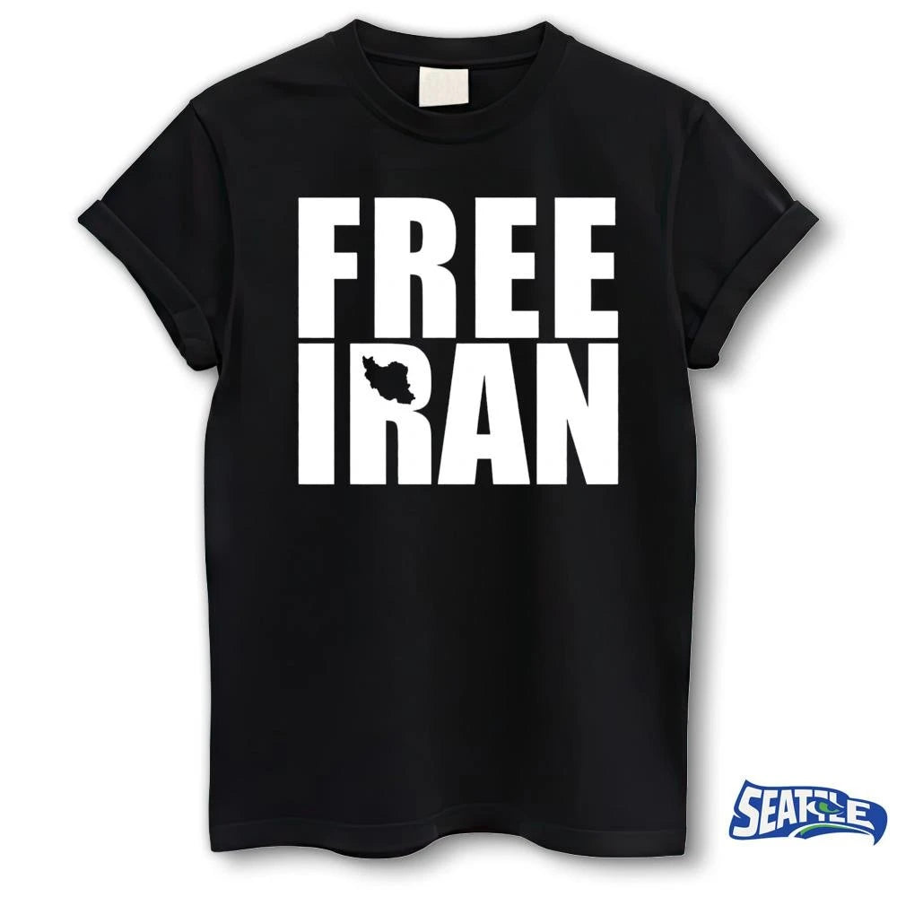 Free Iran with Map Silhouette Minimalist Solidarity 2026 shirt