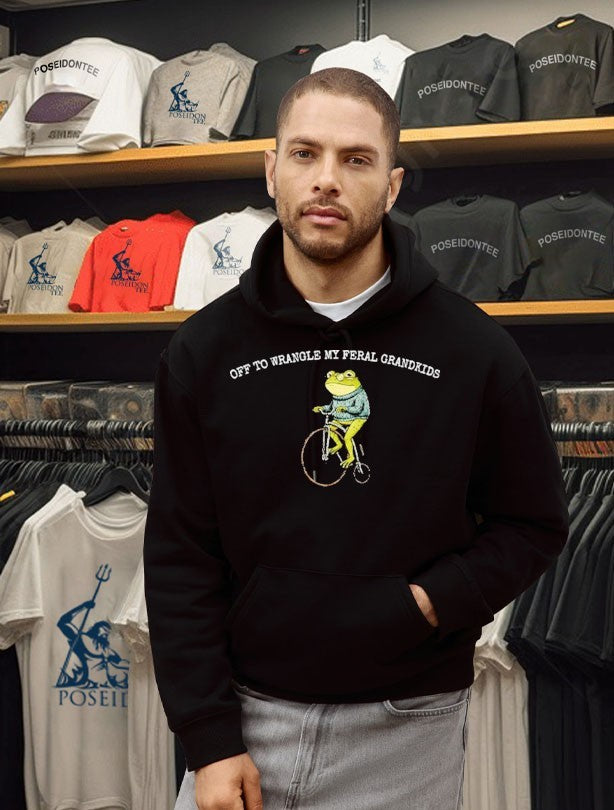 Frog Off To Wrangle My Feral Grandkids T-shirt