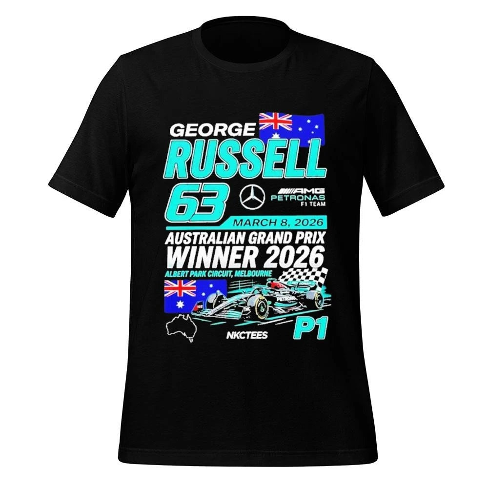 George Russell AMG Petronas F1 Team P1 Australian Grand Prix 2026 Champions Shirt