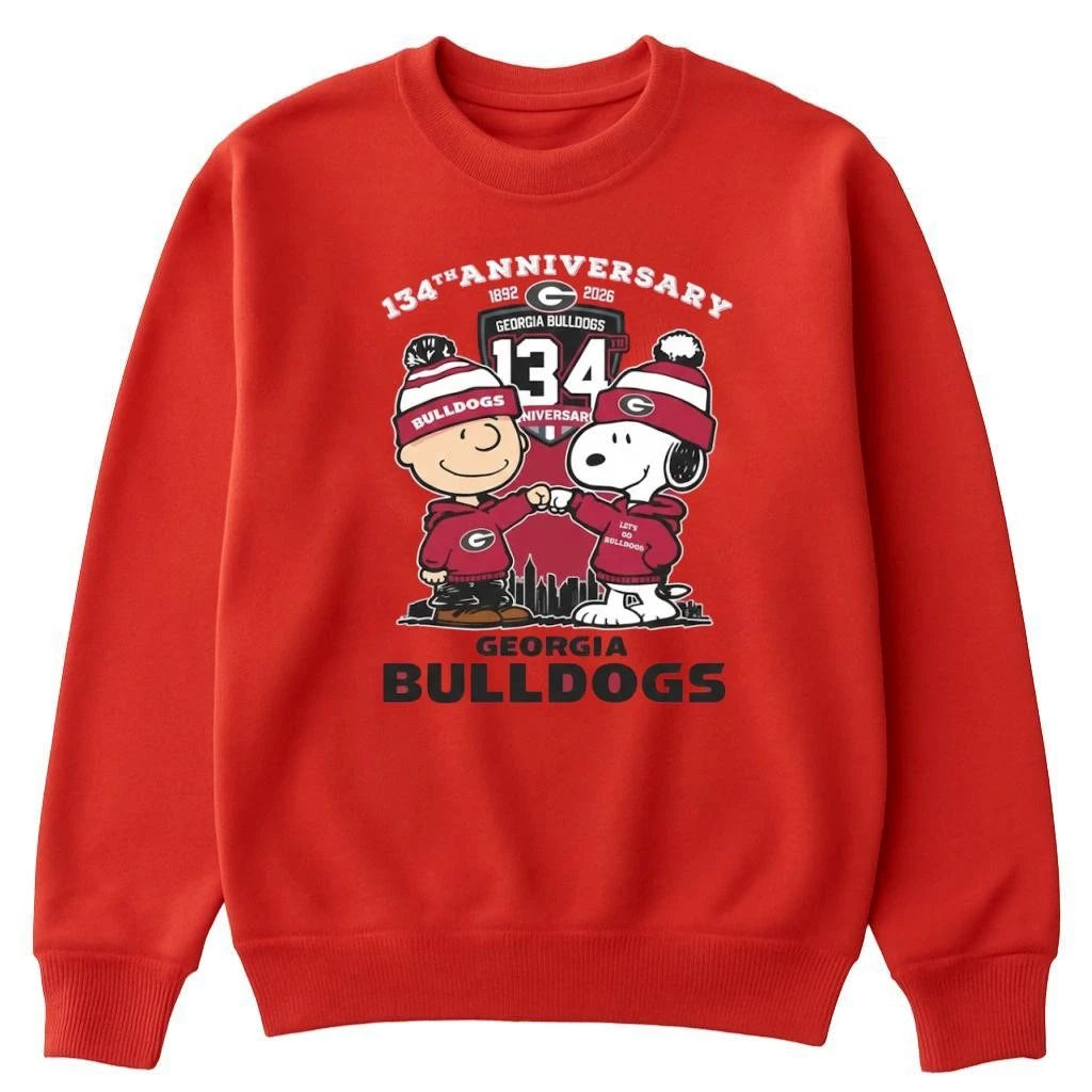Georgia Bulldogs Peanuts 134th Anniversary 1892-2026 Celebrate Shirt