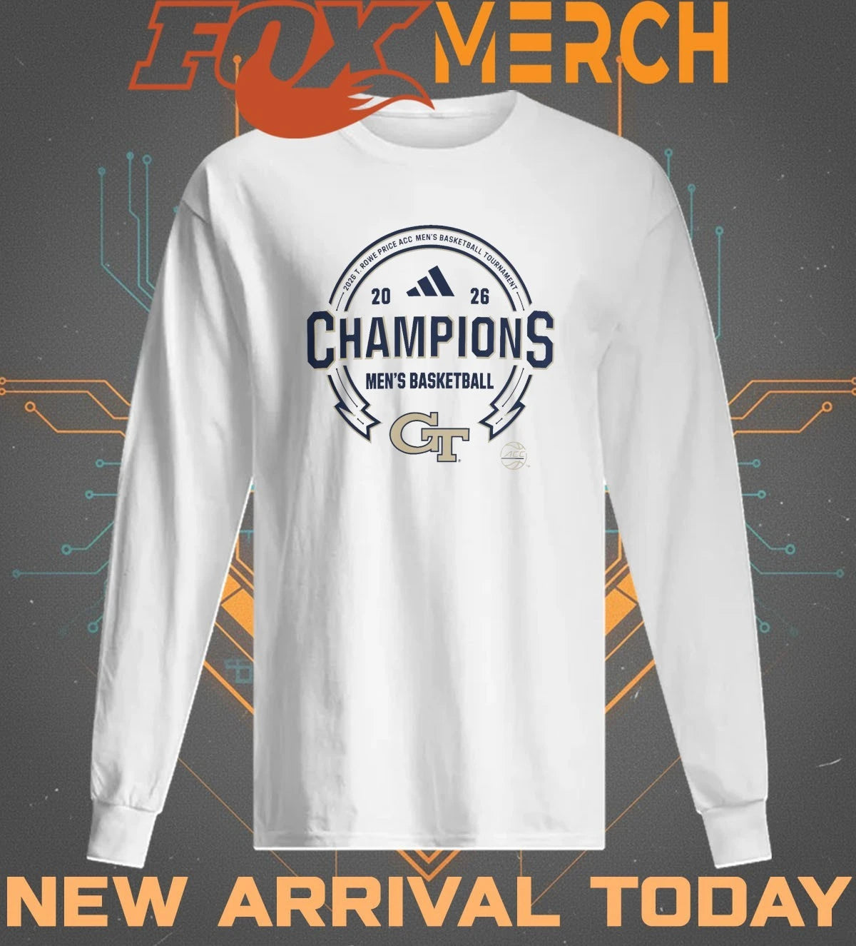 Georgia Tech Yellow Jackets 2026 T.Rowe Price ACC Men’s Basketball Tournament Champions t-shirt