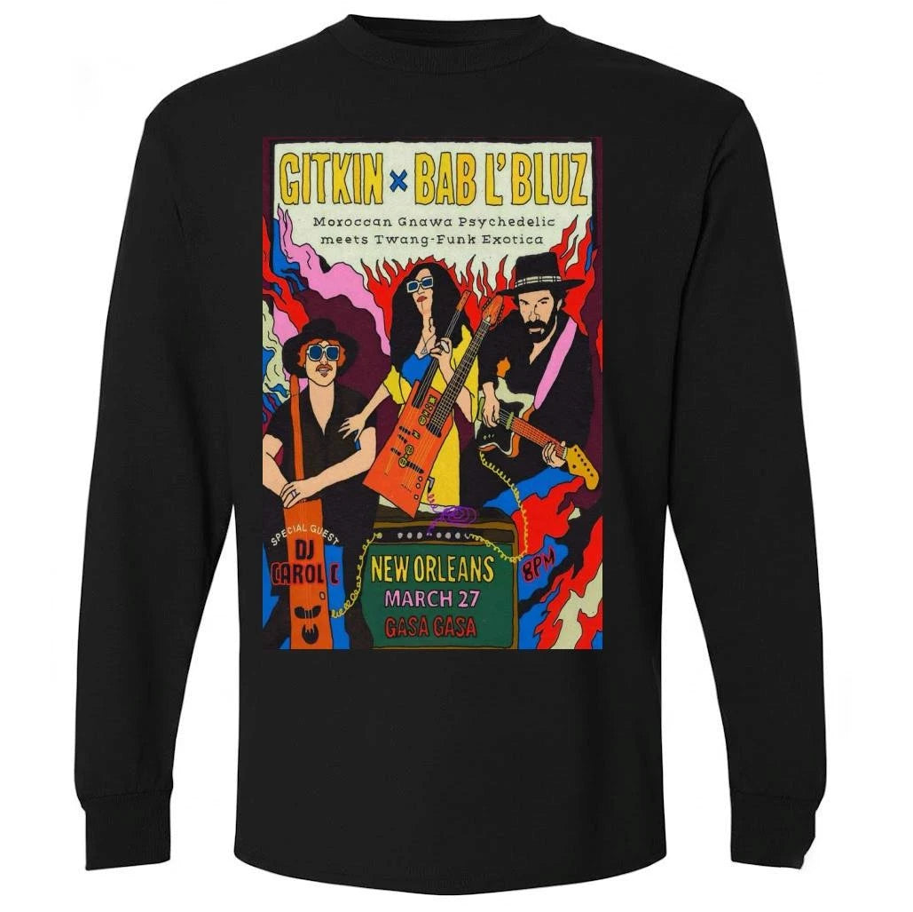 Gitkin With Bab L’Bluz March 27 2026 In New Orleans LA Poster Shirt