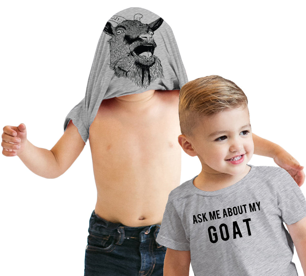 Ask Me About My Goat Flip Toddler T Shirt