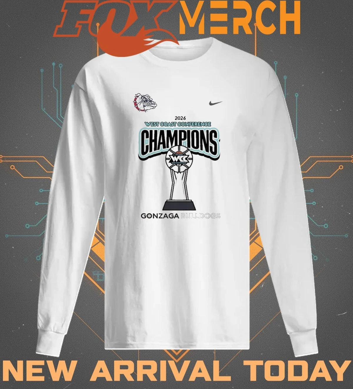 Gonzaga Bulldogs 2026 West Coast Conference Men’s Basketball Tournament Champions t-shirt