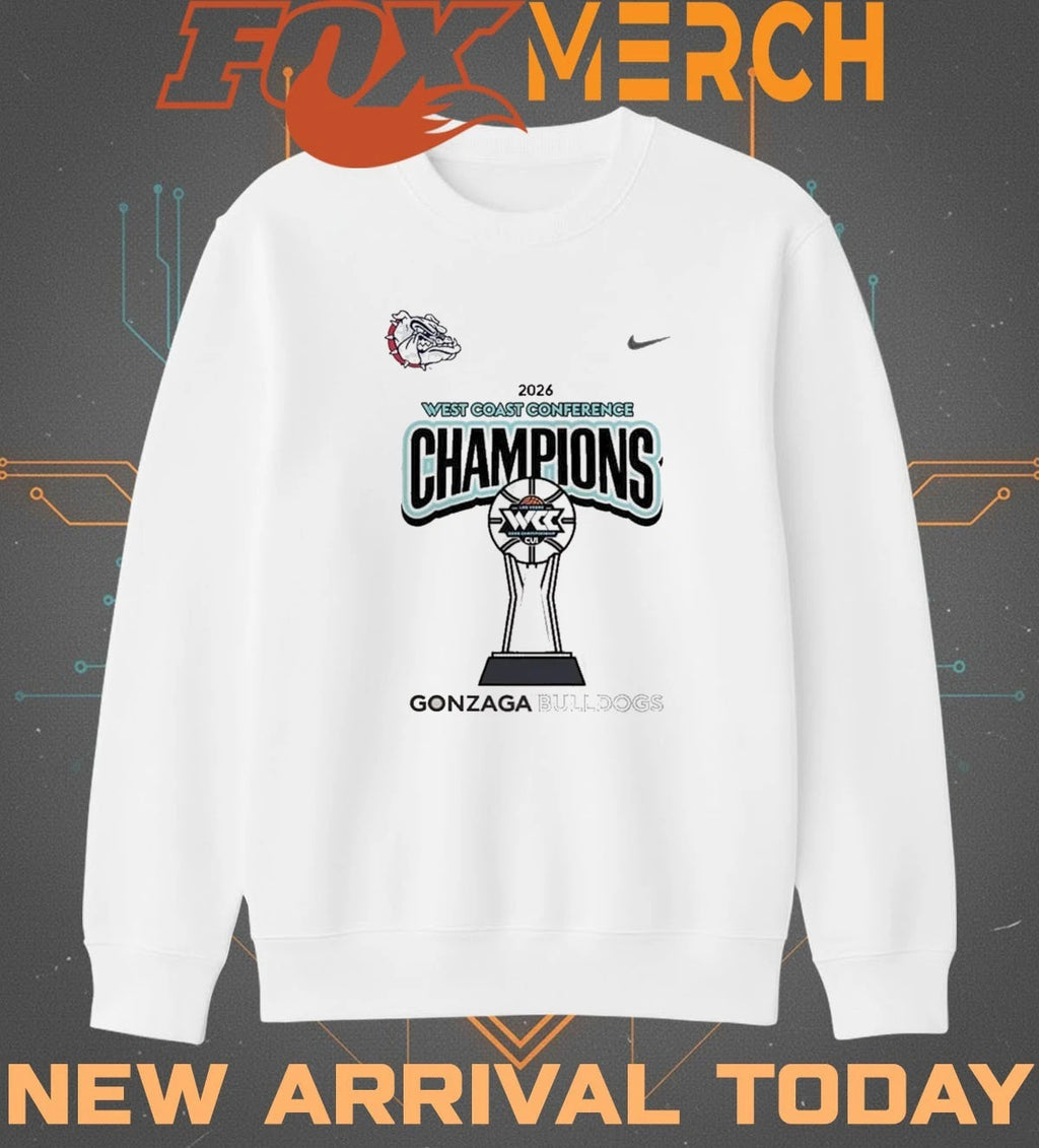 Gonzaga Bulldogs 2026 West Coast Conference Men’s Basketball Tournament Champions t-shirt