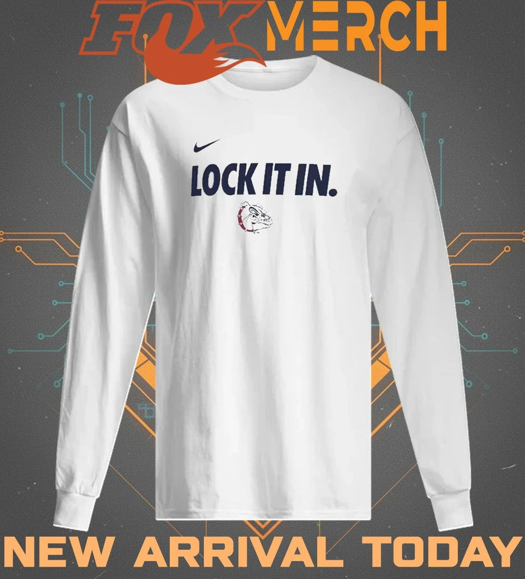 Gonzaga Bulldogs Lock It In 2026 On-Court Bench Legend Dri-FIT t-shirt