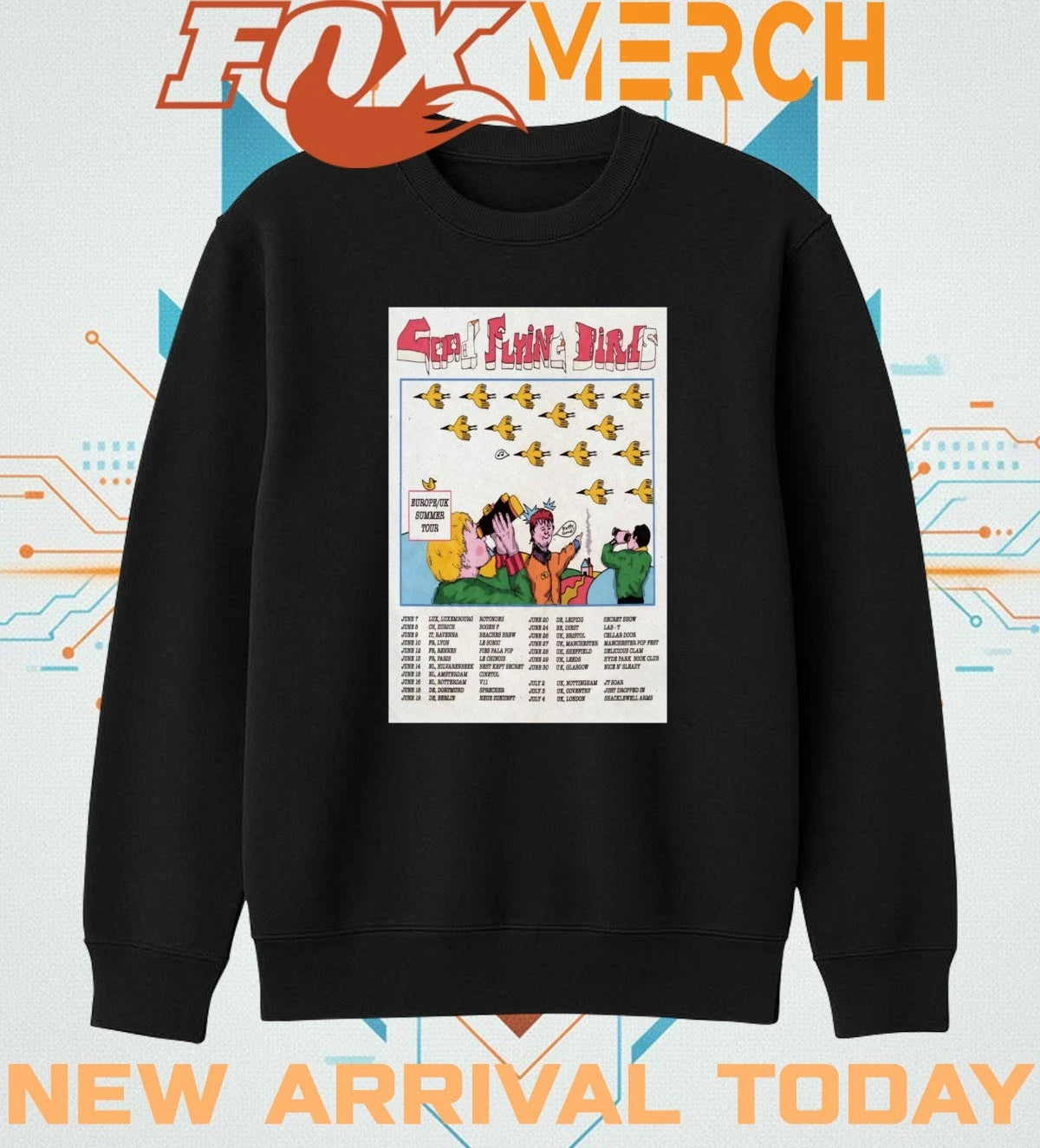 Good Flying Birds Summer EU UK Tour 2026 poster t-shirt