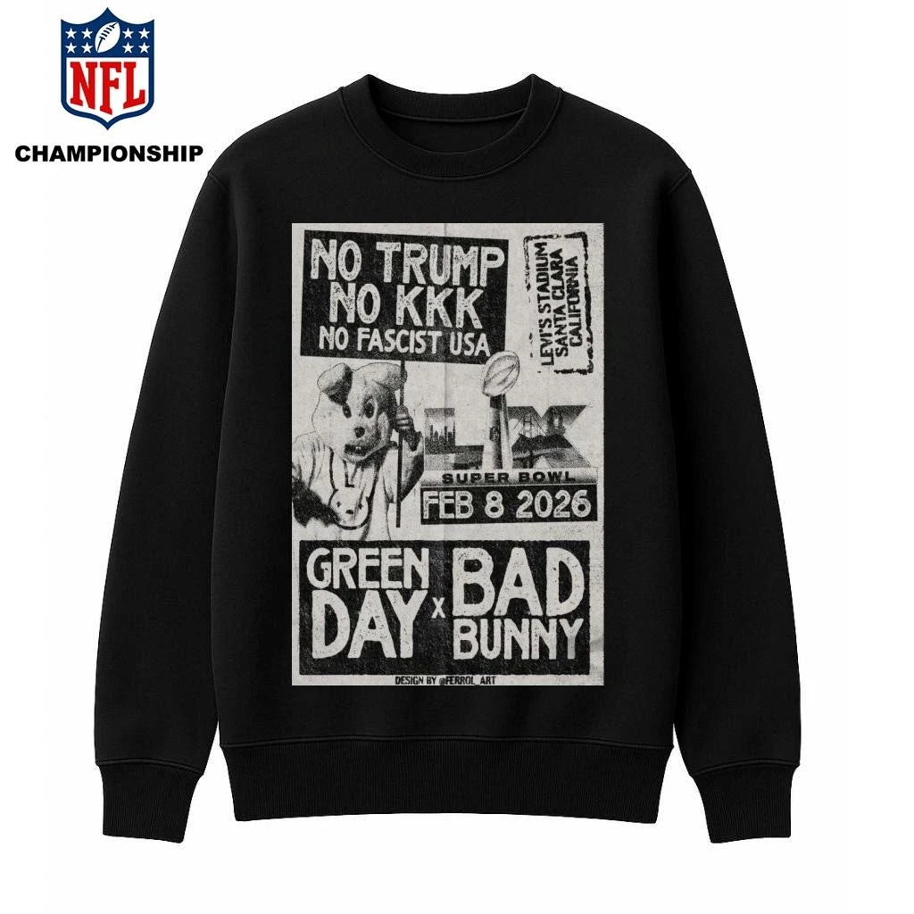 Green Day X Bad Bunny Fed 8 2026 No Trump No KKK No Fascist USA Poster Shirt