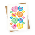 Candy Heart Butts Greeting Card