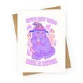 Cute But Will Hex a Bitch Cat Greeting Card