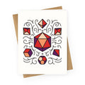 DnD Dice Set Pattern Greeting Card
