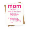 Mom Definition Greeting Card