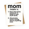 Mom Defintion Greeting Card