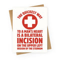 The Quickest Way To a Mans Heart Greeting Card