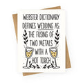 Webster Dictionary Defines Wedding Greeting Card