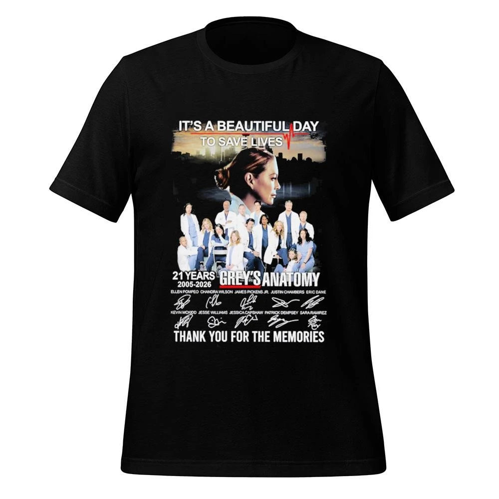 Grey’s Anatomy It’s A Beautiful Day To Save Lives Thank You For The Memories Shirt
