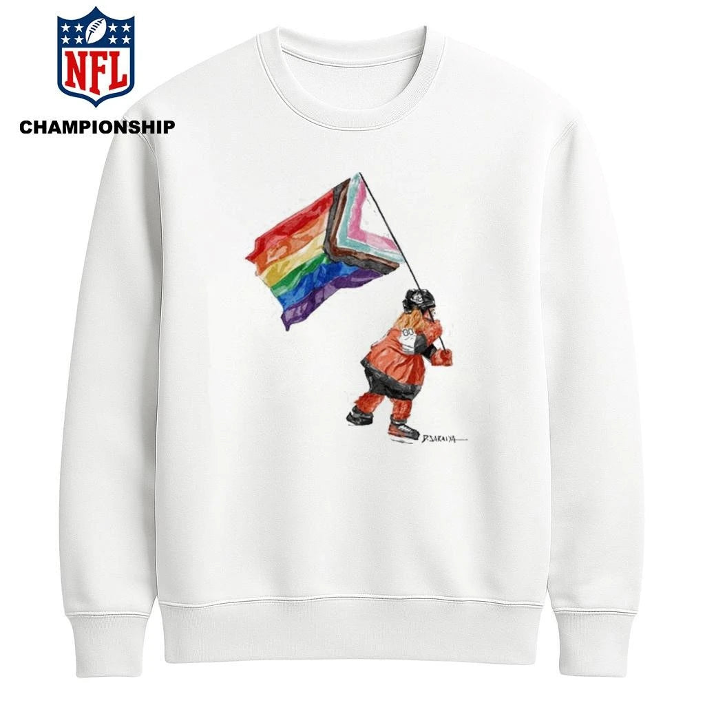 Gritty Mascot Pride Flag Shirt