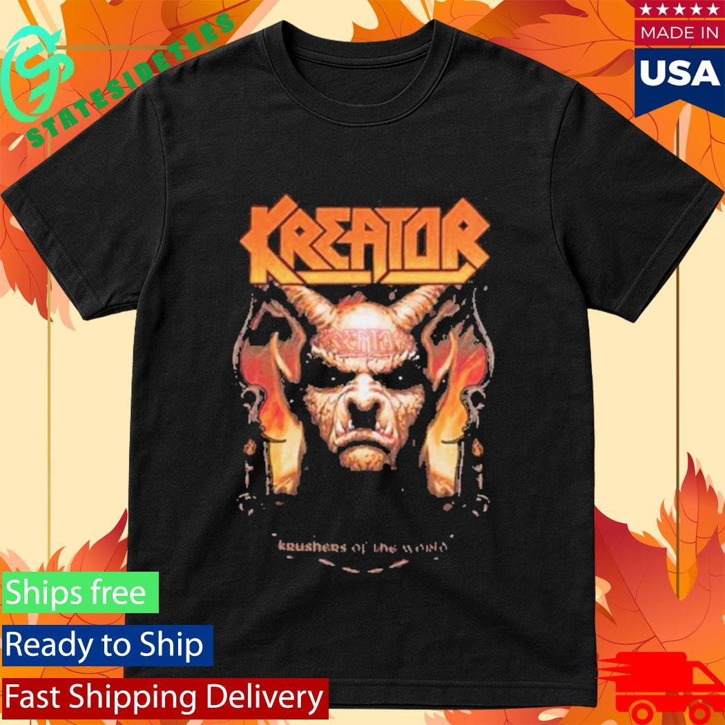 h Kreator Krushers Of The World Demon Crest T-Shirt
