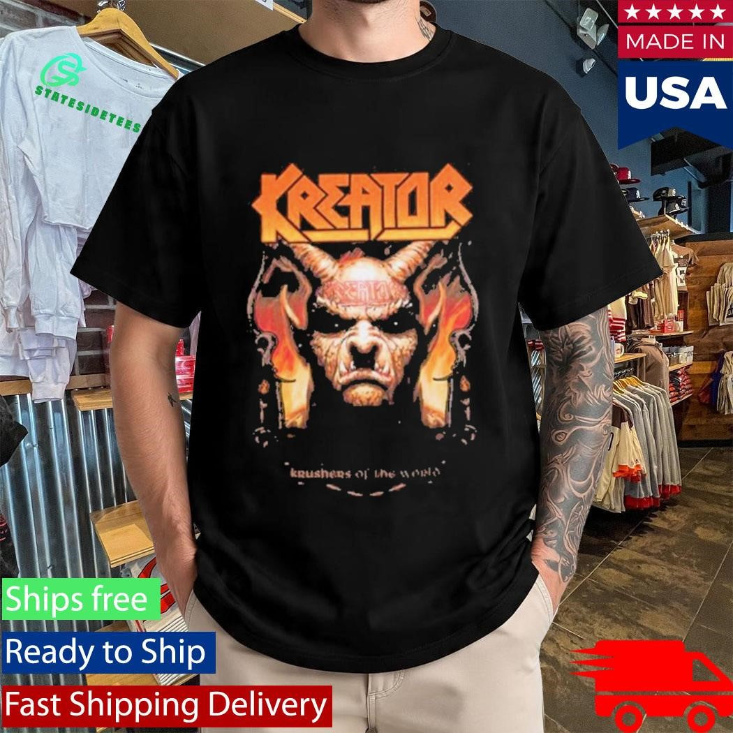 h Kreator Krushers Of The World Demon Crest T-Shirt