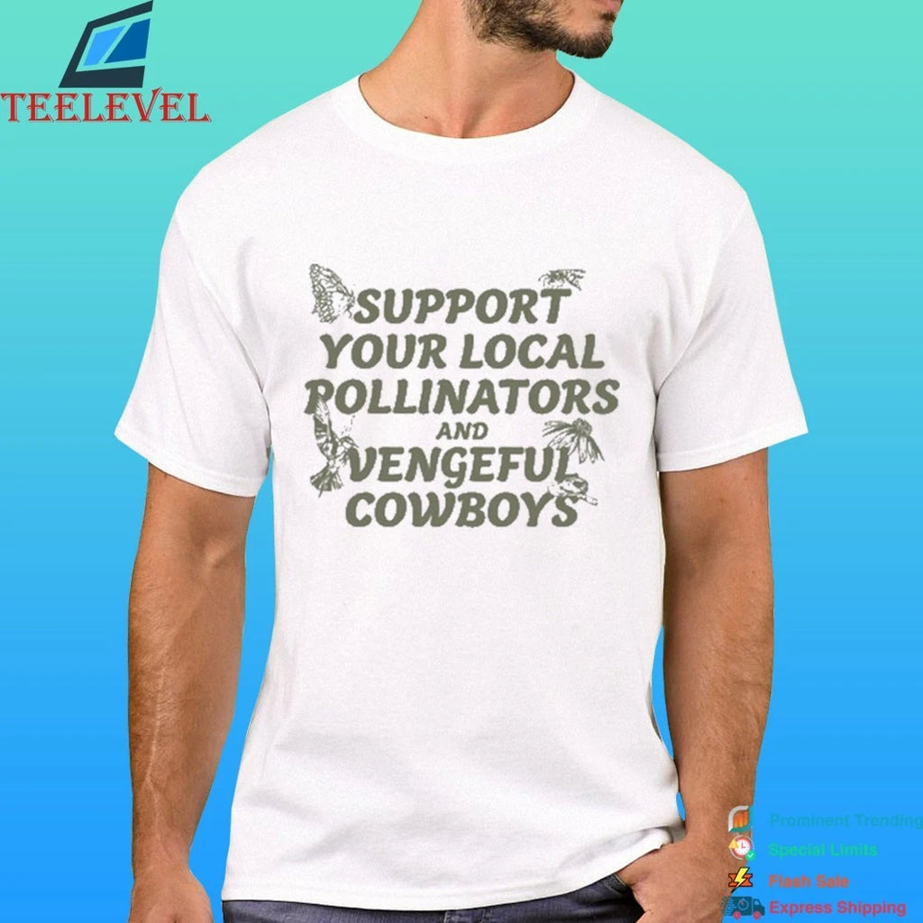 Hangman Adam Page Support Your Local Pollinators And Vengeful Cowboys Shirt