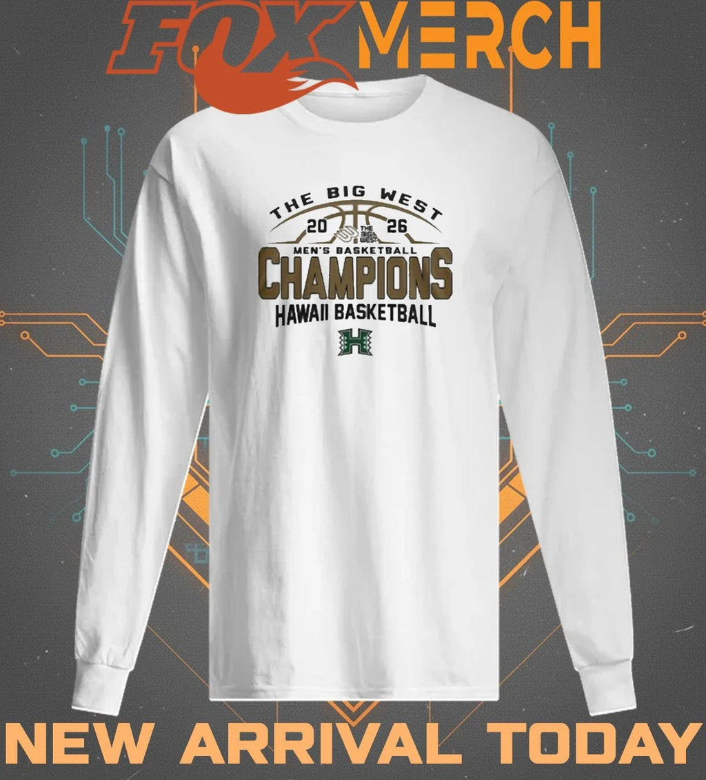 Hawaii Basketball 2026 The Big West Credit Union 1 Men’s Basketball Champions t-shirt