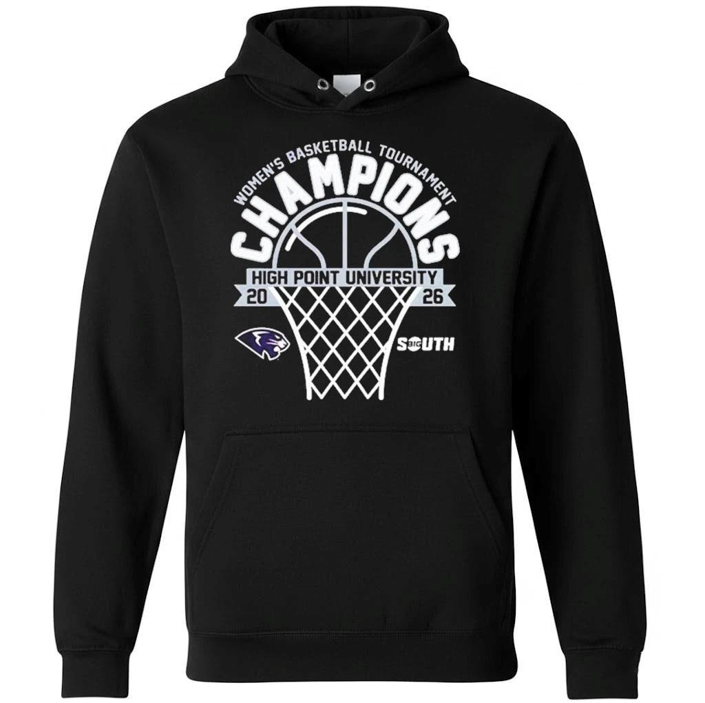 High Point Panthers Champions 2026 Big South Women’s Basketball Tournament Shirt
