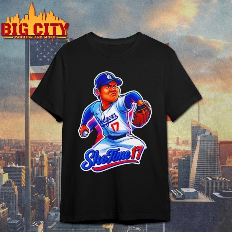 hohei Ohtani La Dodgers Cartoon Caricature Los Angeles Dodgers Mlb Baseball Shirt