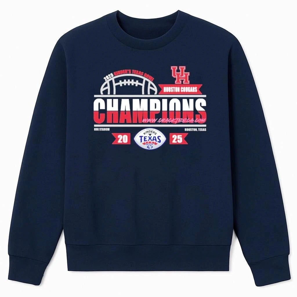 Houston Cougars Football 2025 Kinder’s Texas Bowl Champions Locker Room Shirt