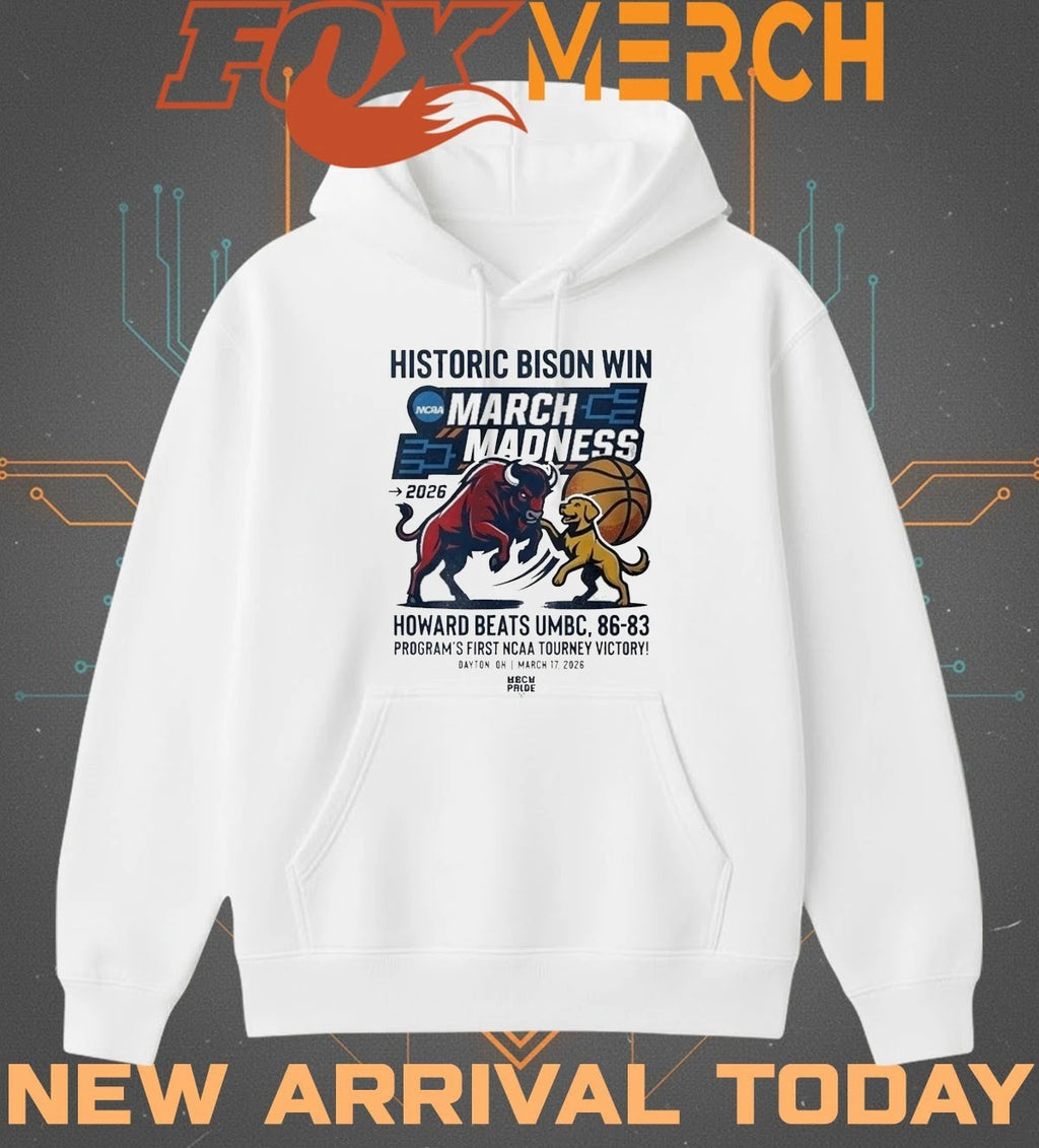 Howard holds off UMBC in First Four for first NCAA Tournament win 2026 sport t-shirt