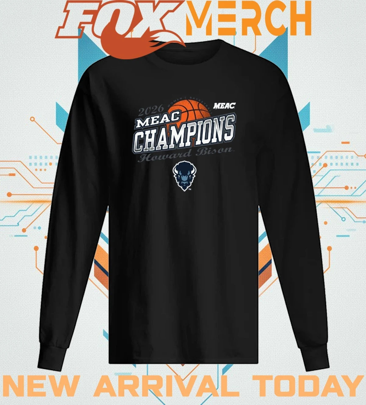 Howard University Women’s Basketball 2026 MEAC Tournament Champions shirt